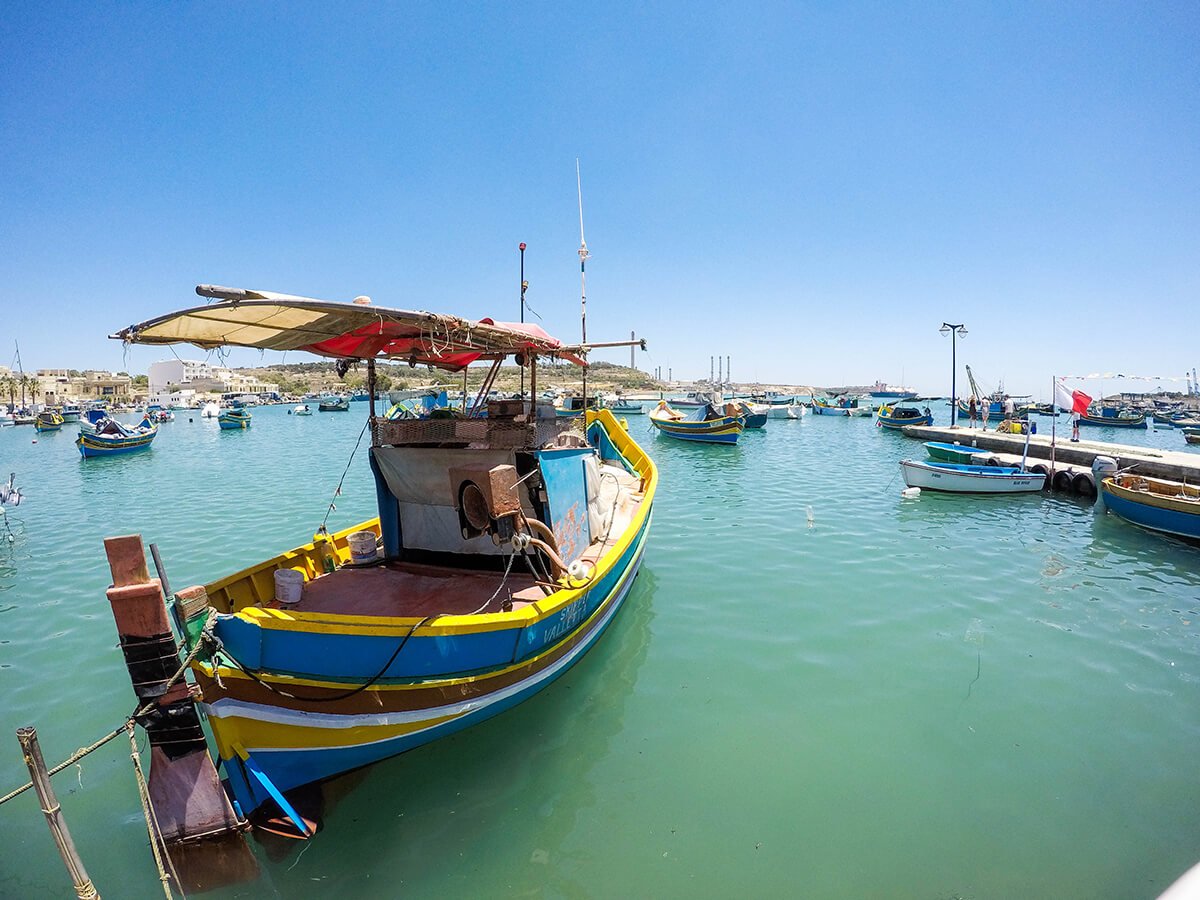 Colorful boat at Marsaxlokk
