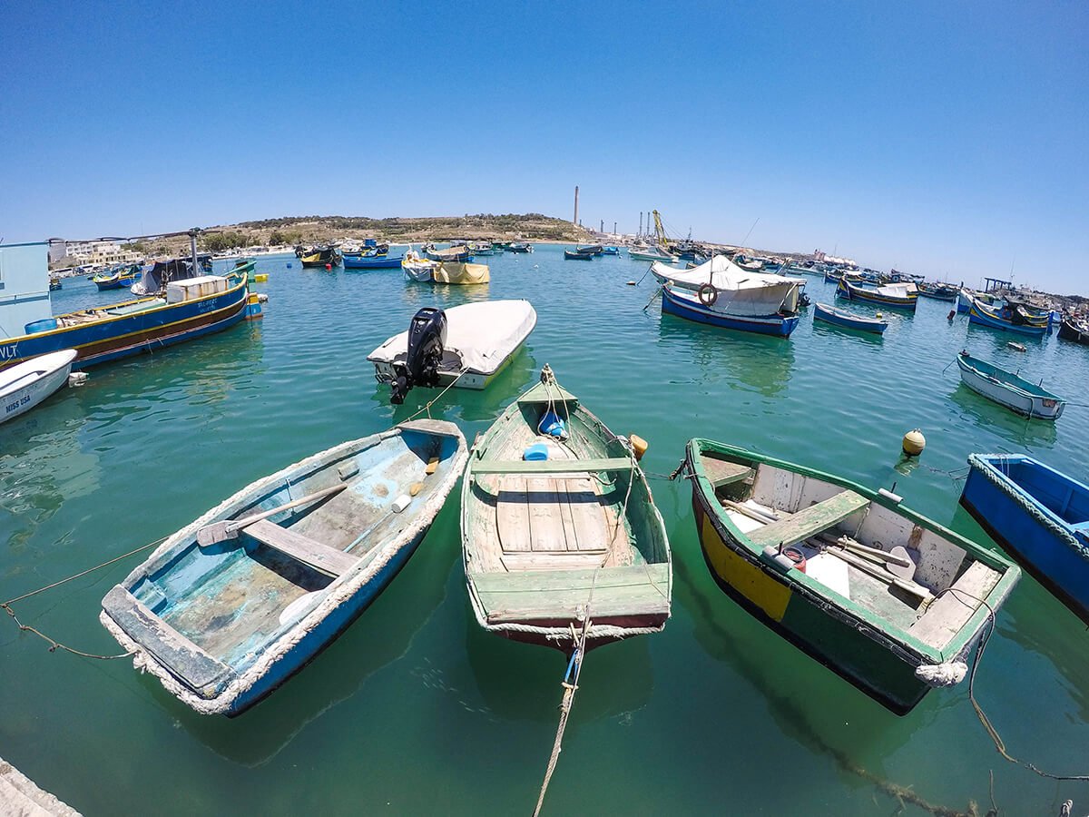 A port full of old boats, Malta