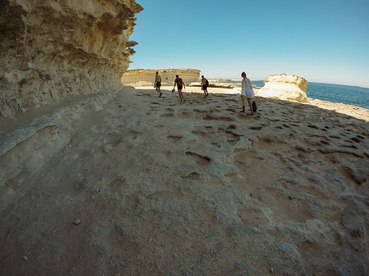 Rocky terrain in Malta