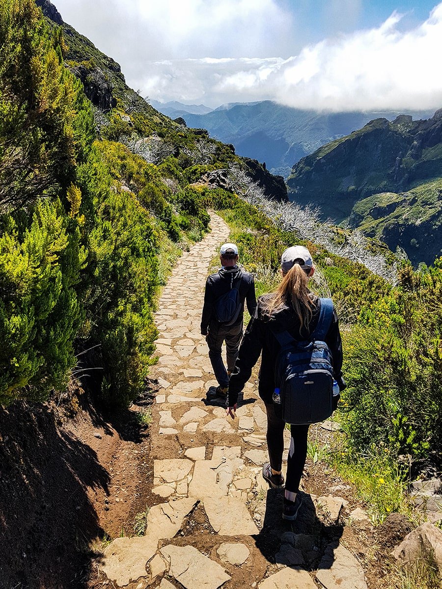 Hiking to the peak