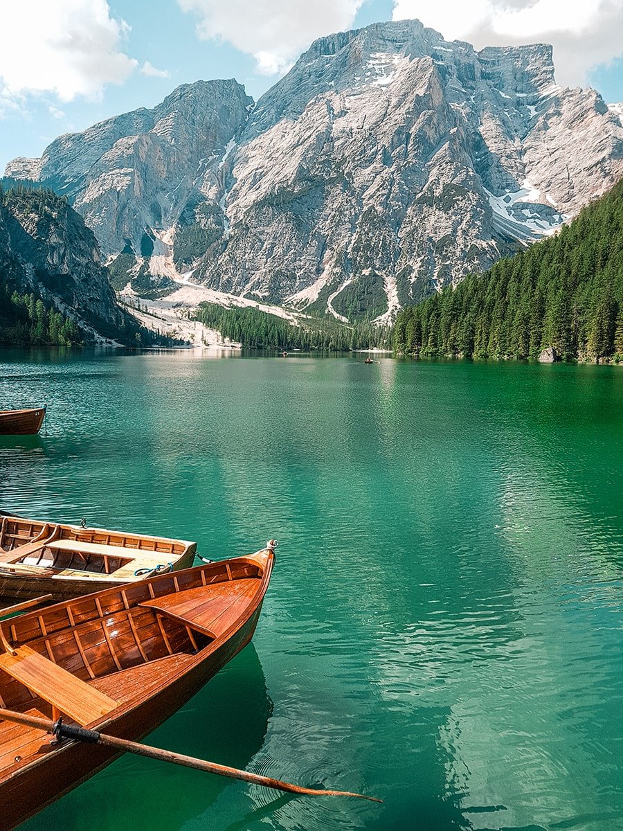 Boats at lake Braies
