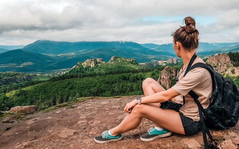 Looking at the rocks