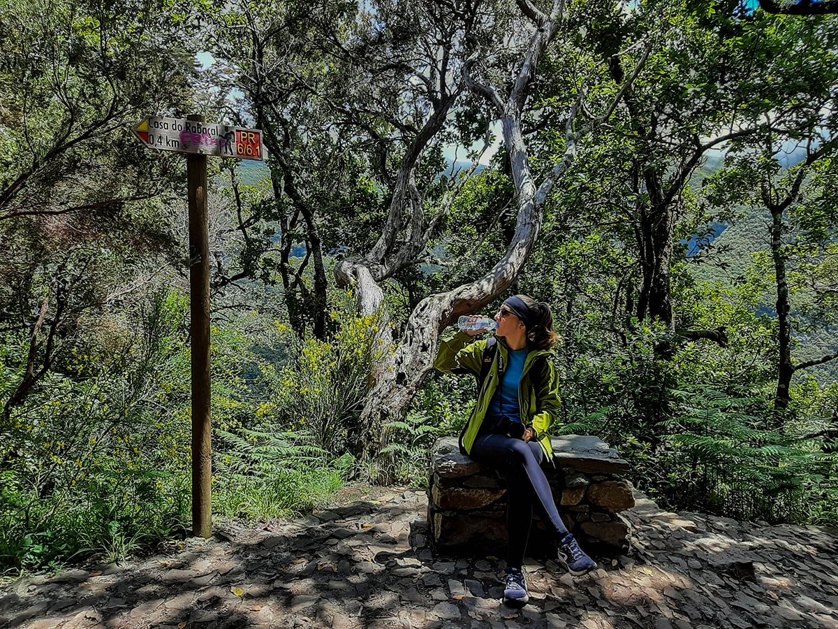 Water break on the hike to the waterfalls