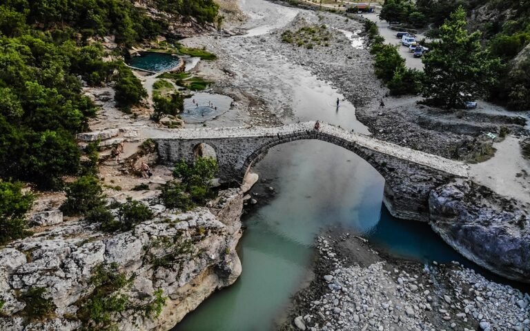 Aerial view of the Benja Thermal Bath