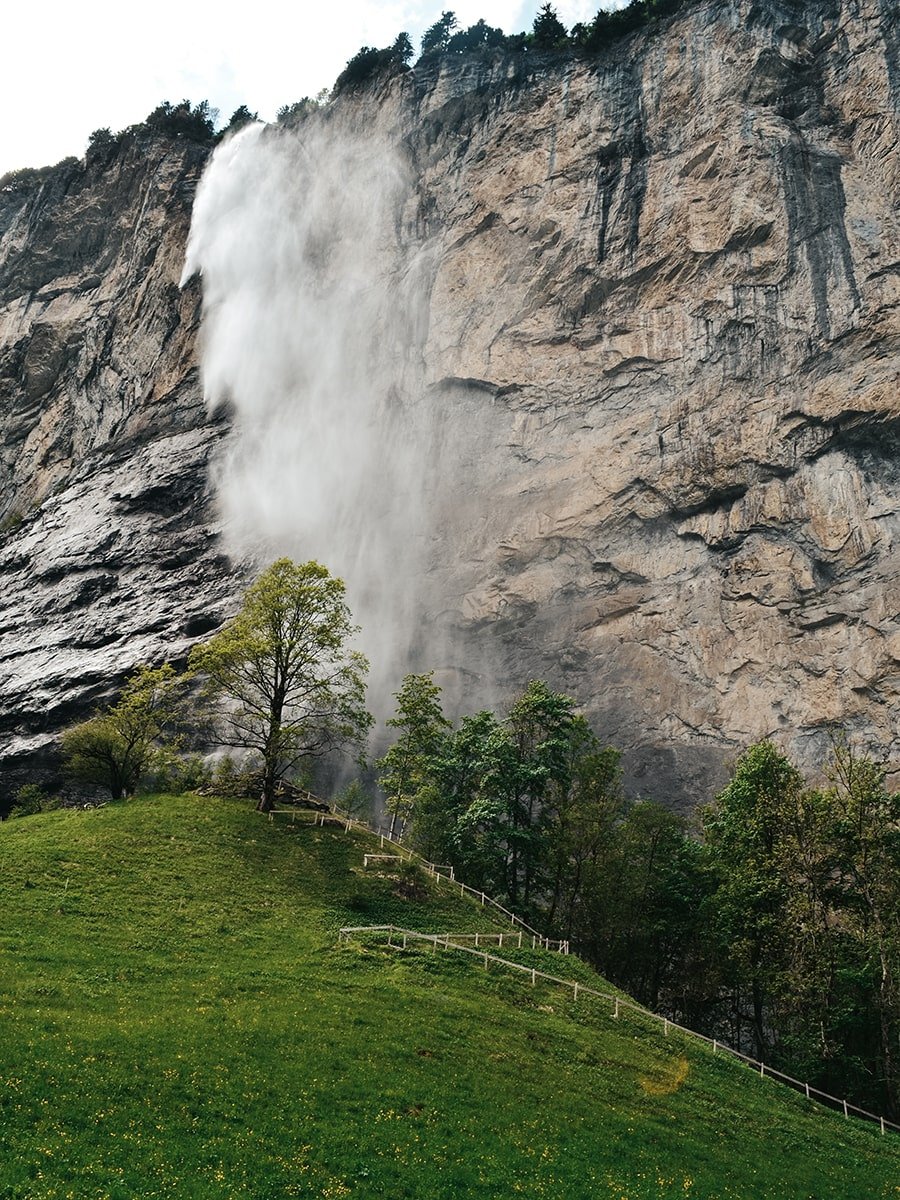 Staubbach Falls in Lauterbrunnen
