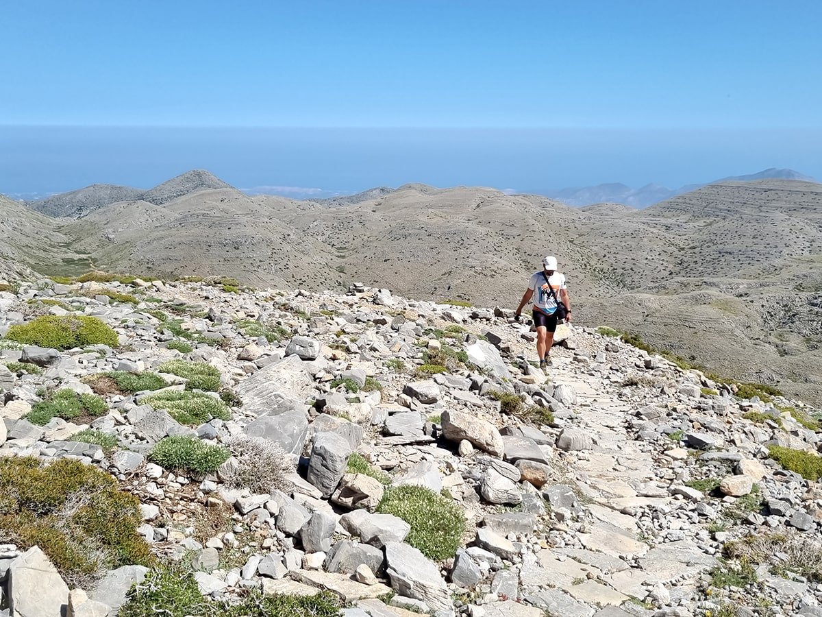 The trail to Crete's highest peak