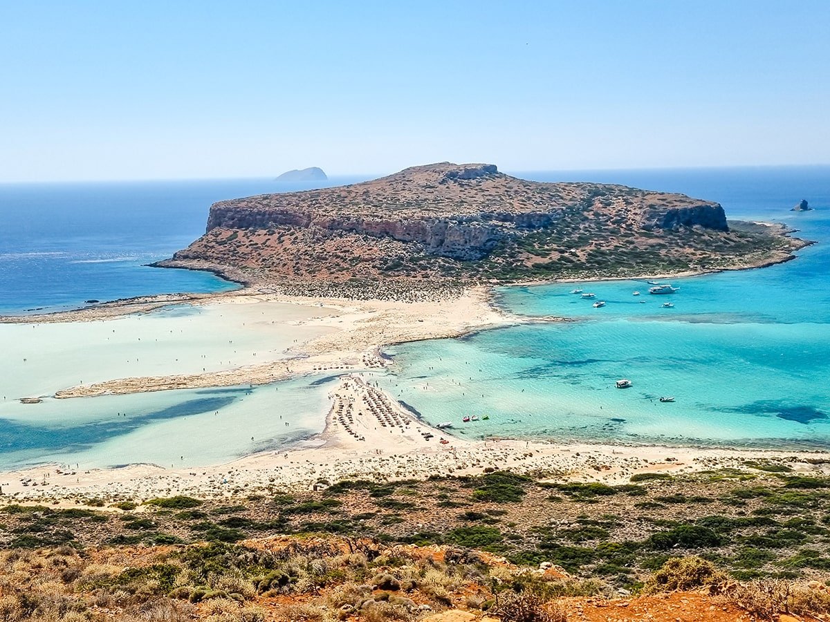 The viewpoint on the Balos lagoon