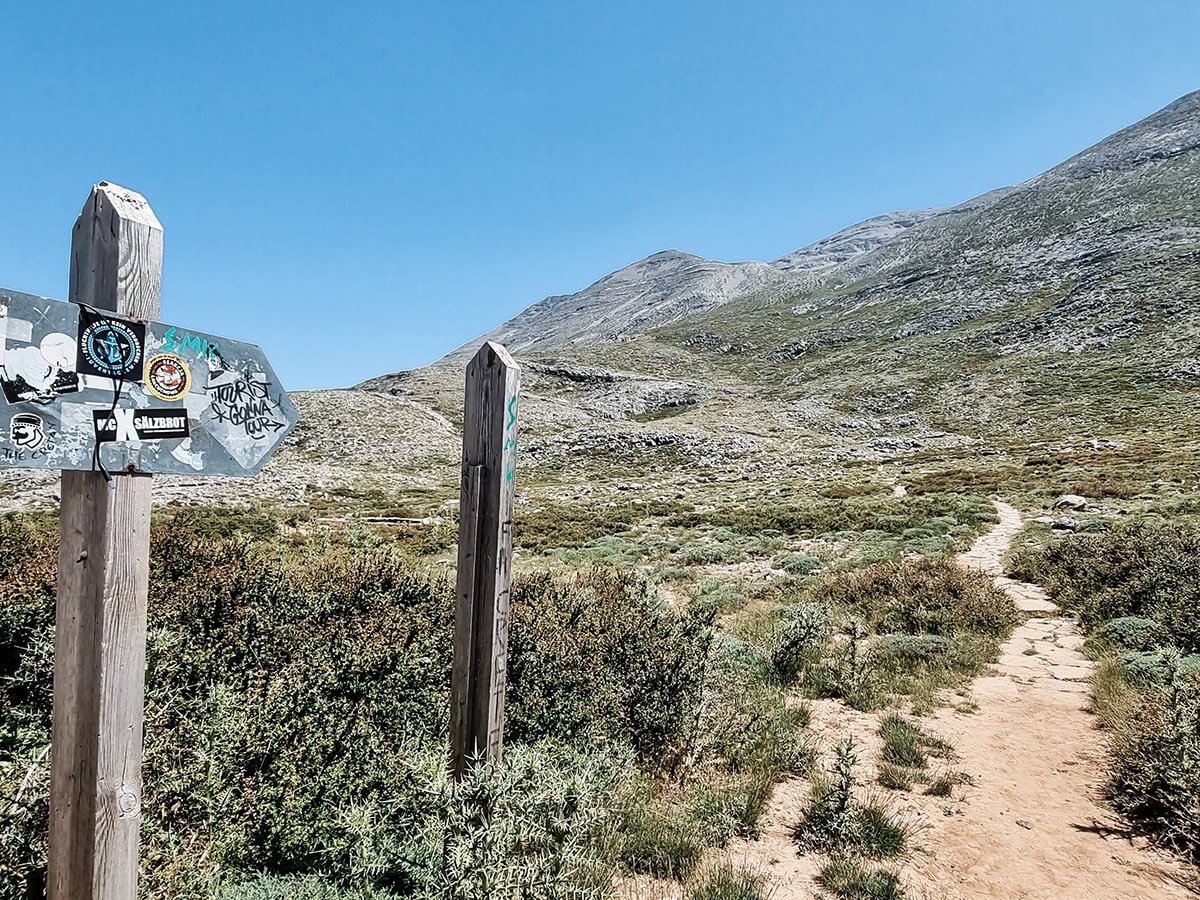 Starting point of the Timios Stavros hike
