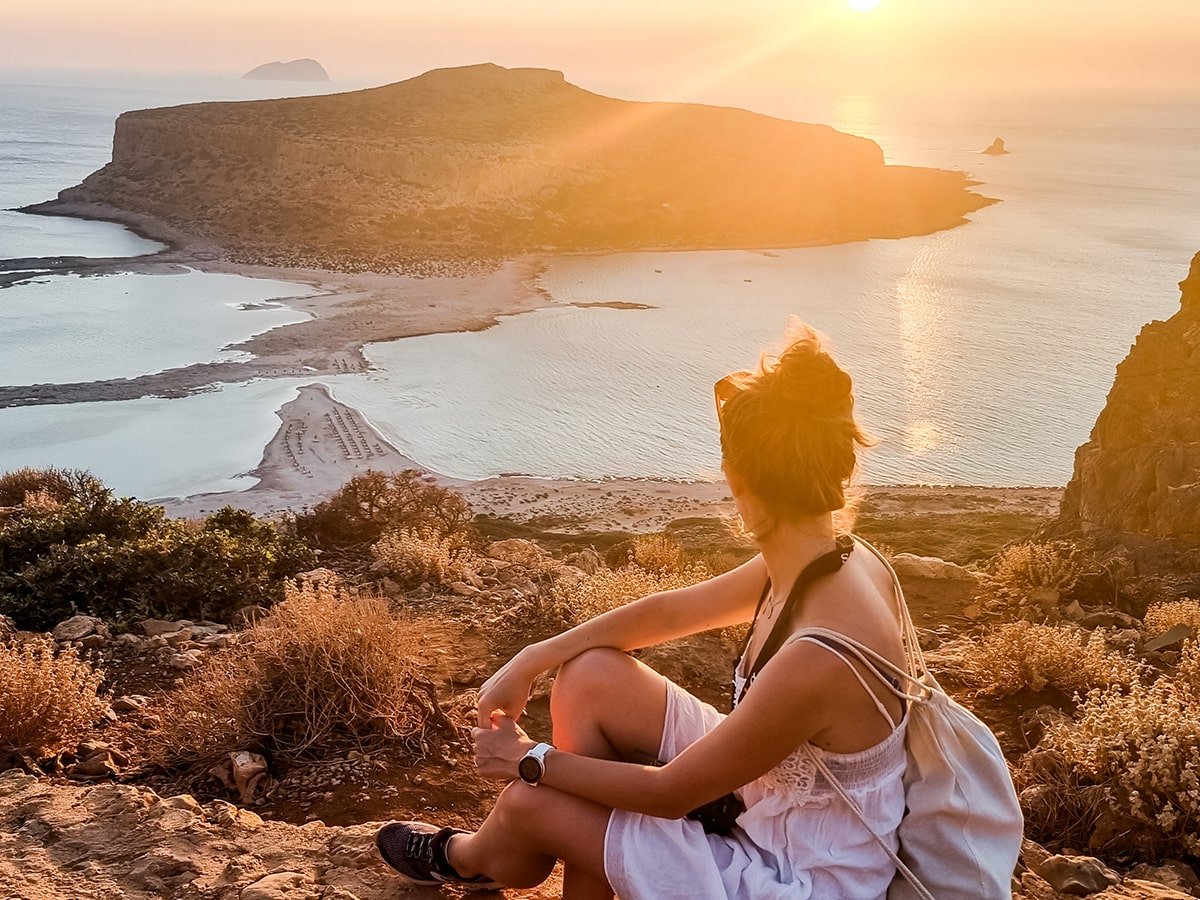 Beautiful sunset in Crete