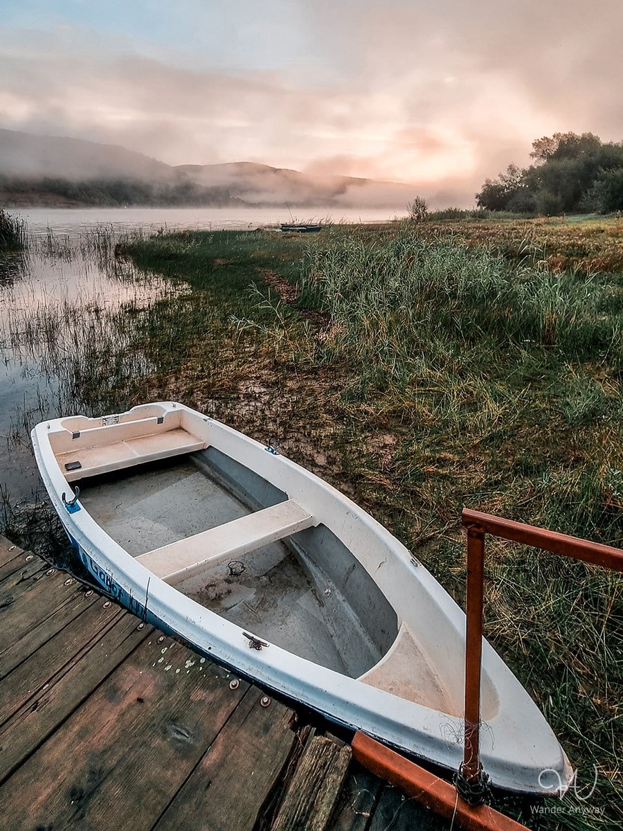 Sunrise and a boat