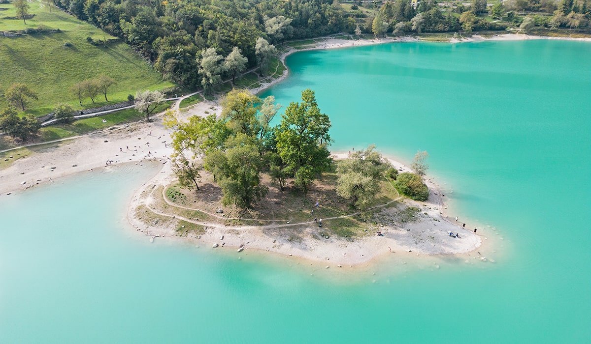 Drone footage of Lake Tenno