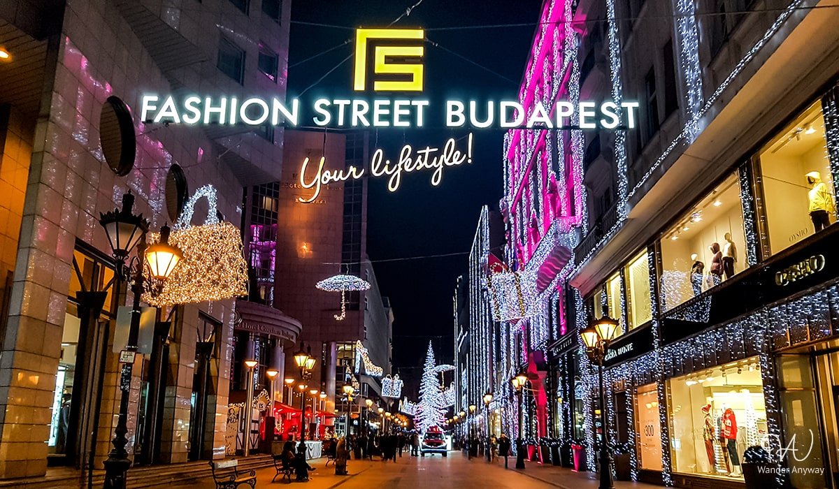 Christmas lights in Budapest