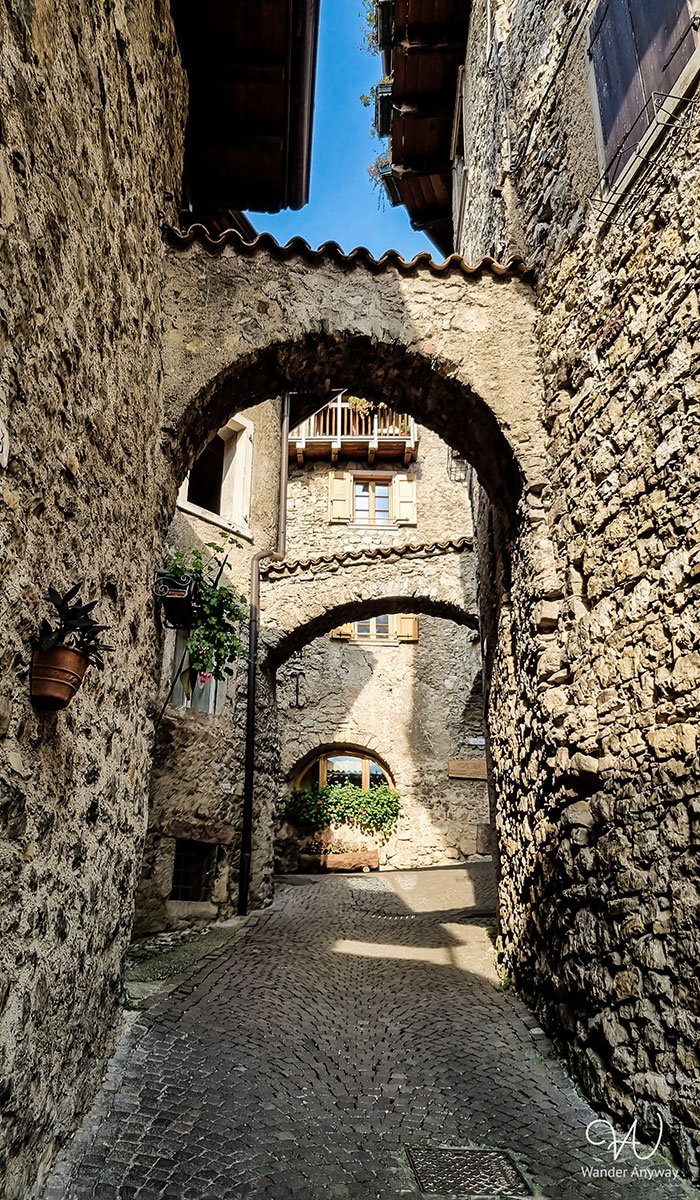 Historic Houses and Cobbled Streets in Canale di Tenno