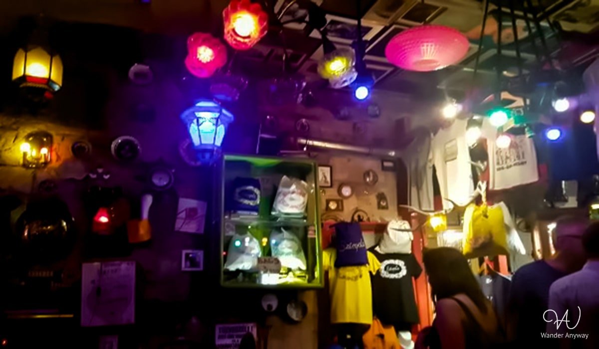Inside the Ruin Bar in Budapest