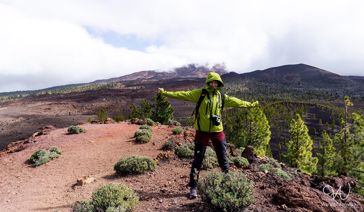 Hiker enjoying the breathtaking landscapes of Tenerife