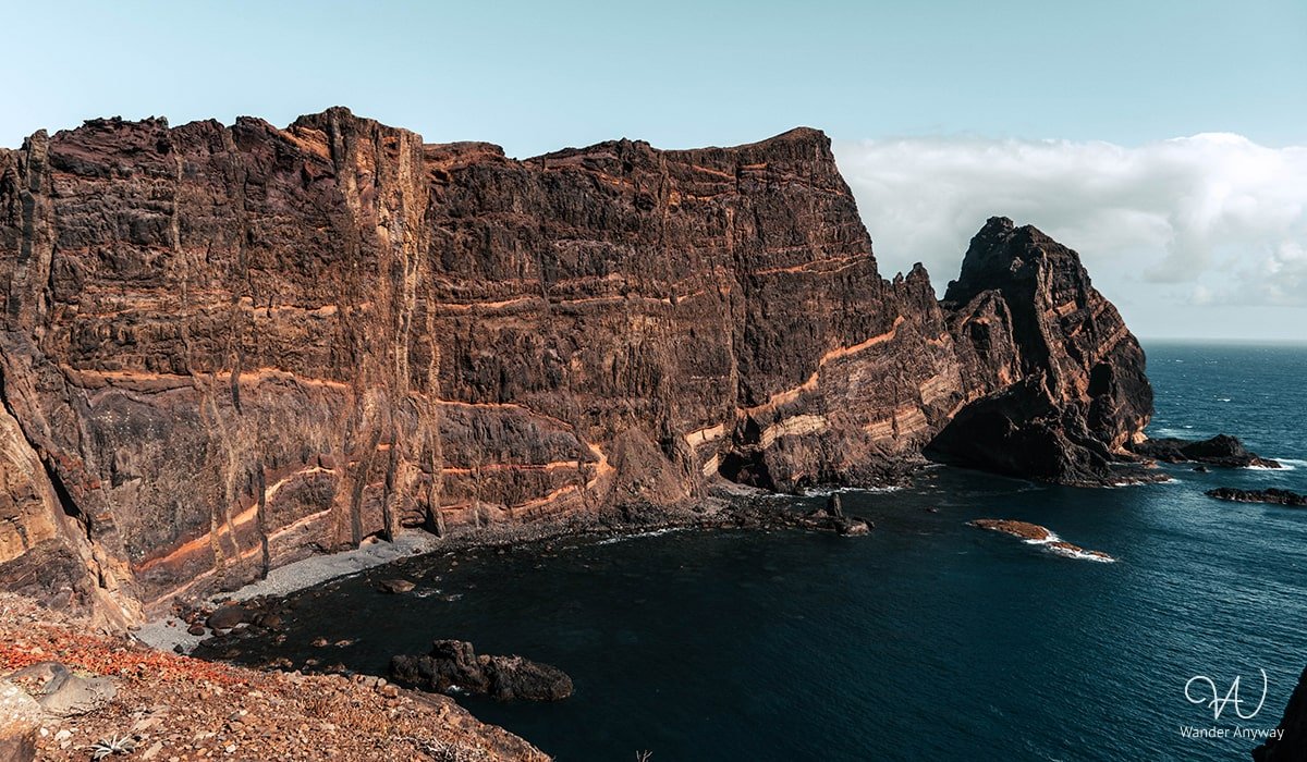 The rugged charm of Ponta de São Lourenço's cliffs and the inviting blue waters of the Atlantic
