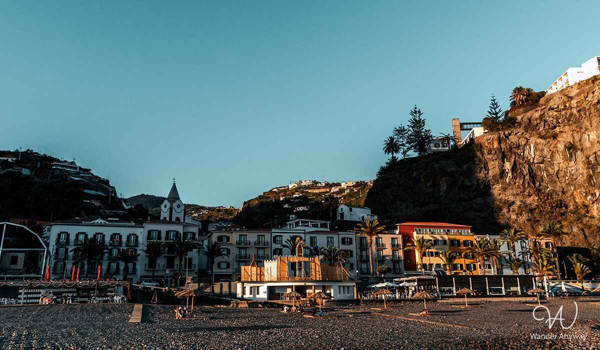 Sunset at Ponta do Sol in Portugal