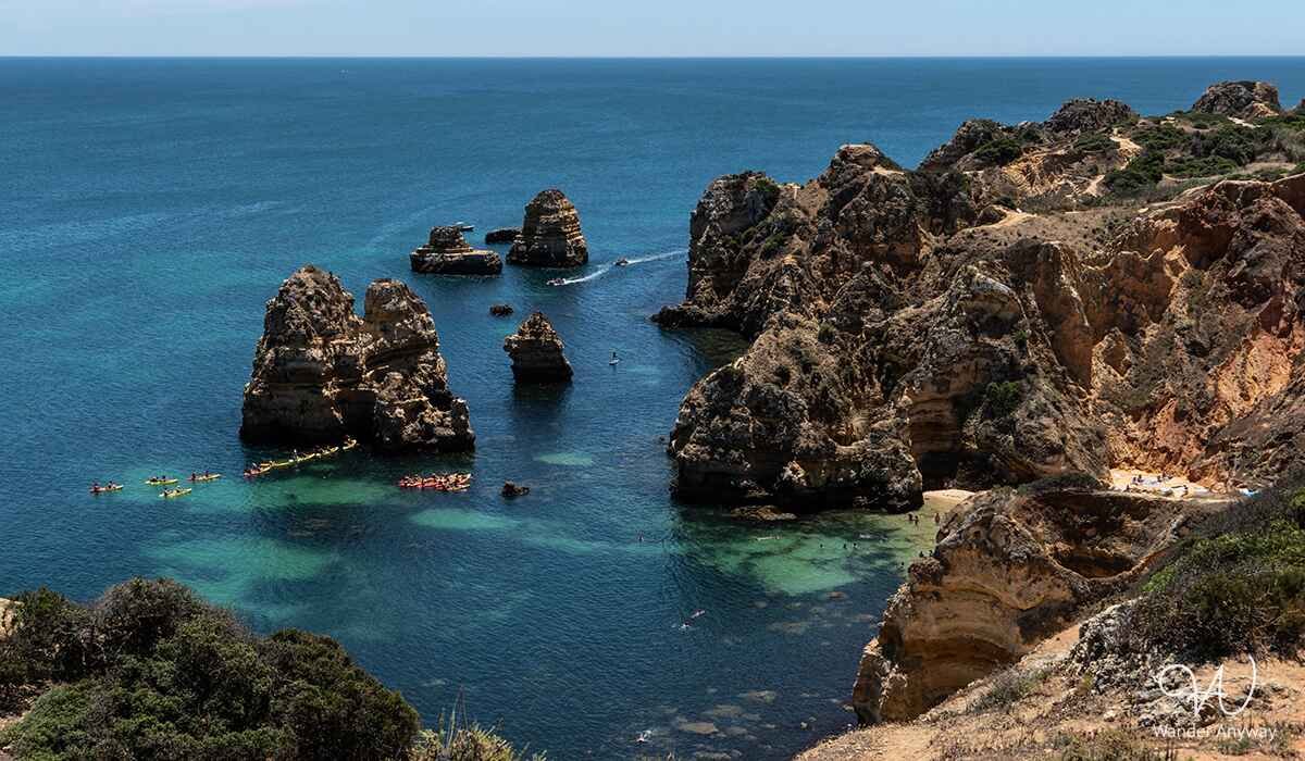 Golden beaches and cliffs in Lagos, Portugal