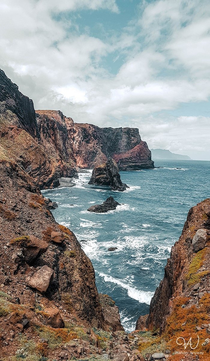 The contrasting colors and textures of Ponta de São Lourenço's terrain
