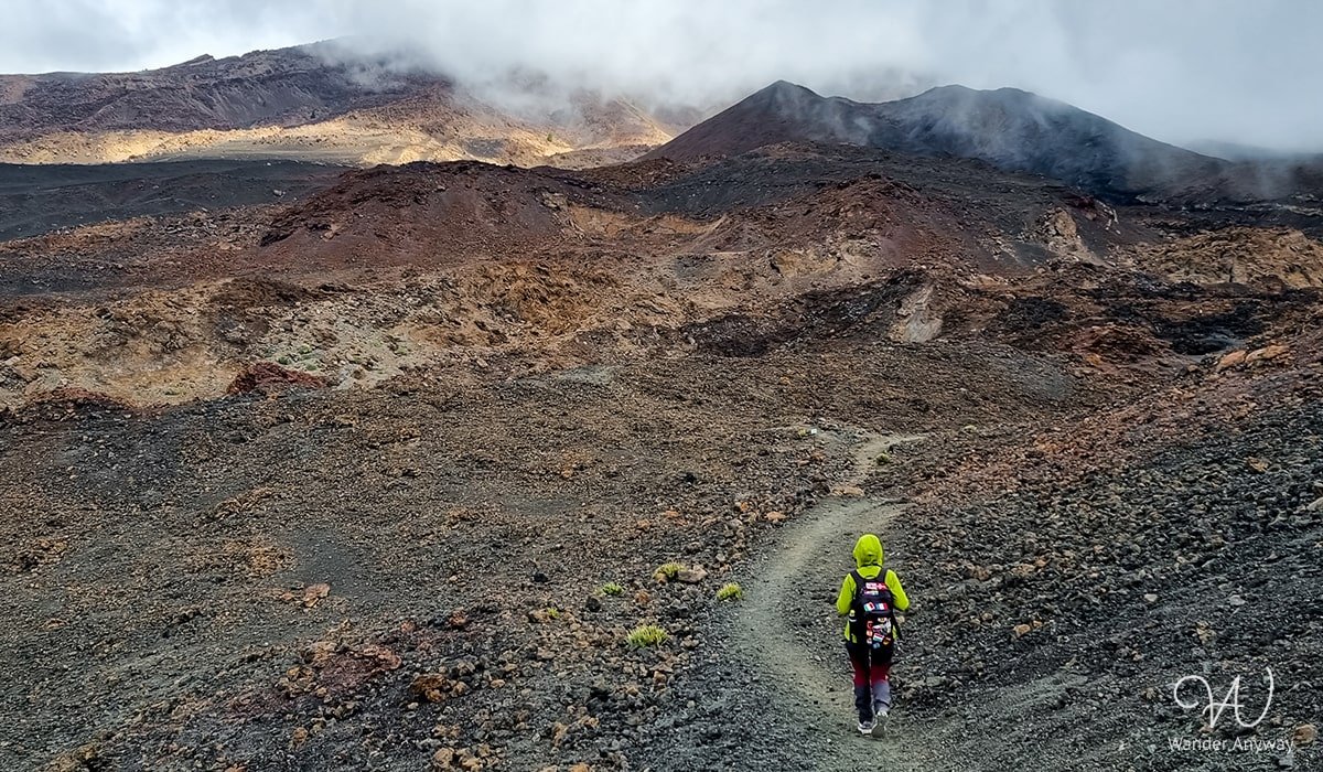 Volcanic terrain with unique rock formations at the Samara loop hike