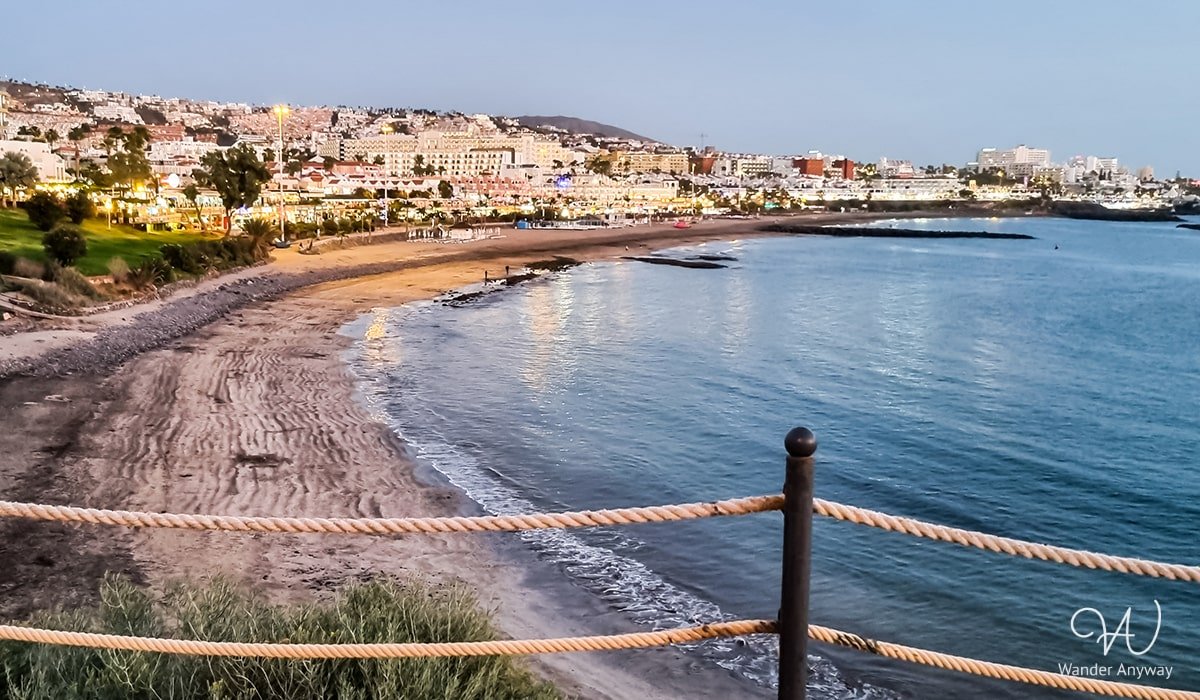 Family-friendly beach with golden sands in Tenerife.