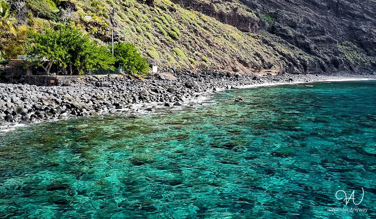 Crystal clear water at the Masca beach
