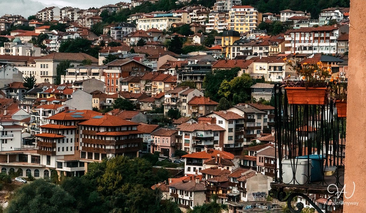 Veliko Tarnovo cityscape with medieval architecture