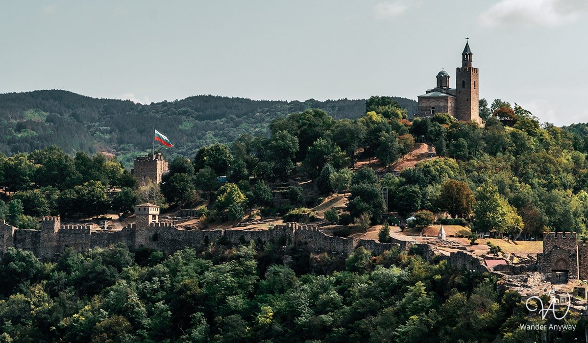 Ancient walls and towers of Tsarevets Fortress, Bulgaria