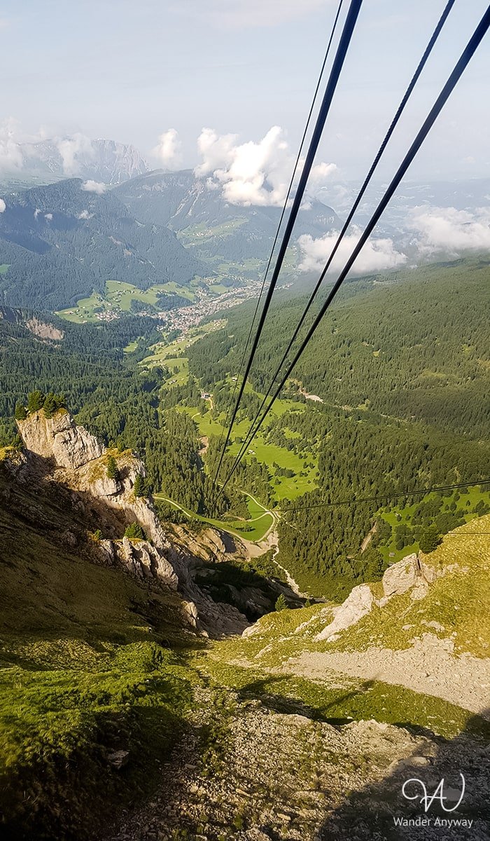 Cable car ride to Seceda
