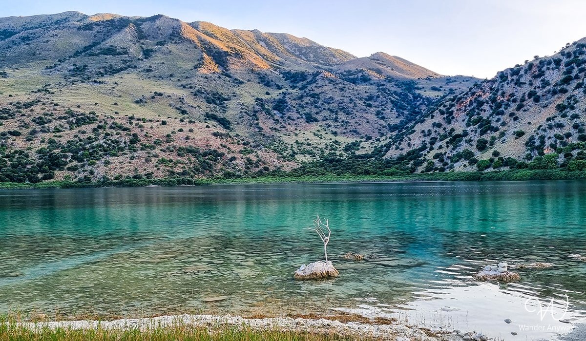 A serene view of Lake Kournas (Top things to do in Crete)