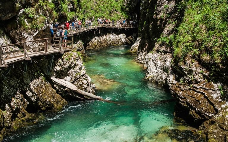 Breathtaking Vintgar Gorge landscape