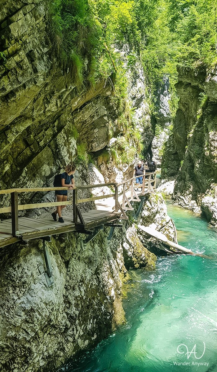 Vintgar Gorge wooden walkways