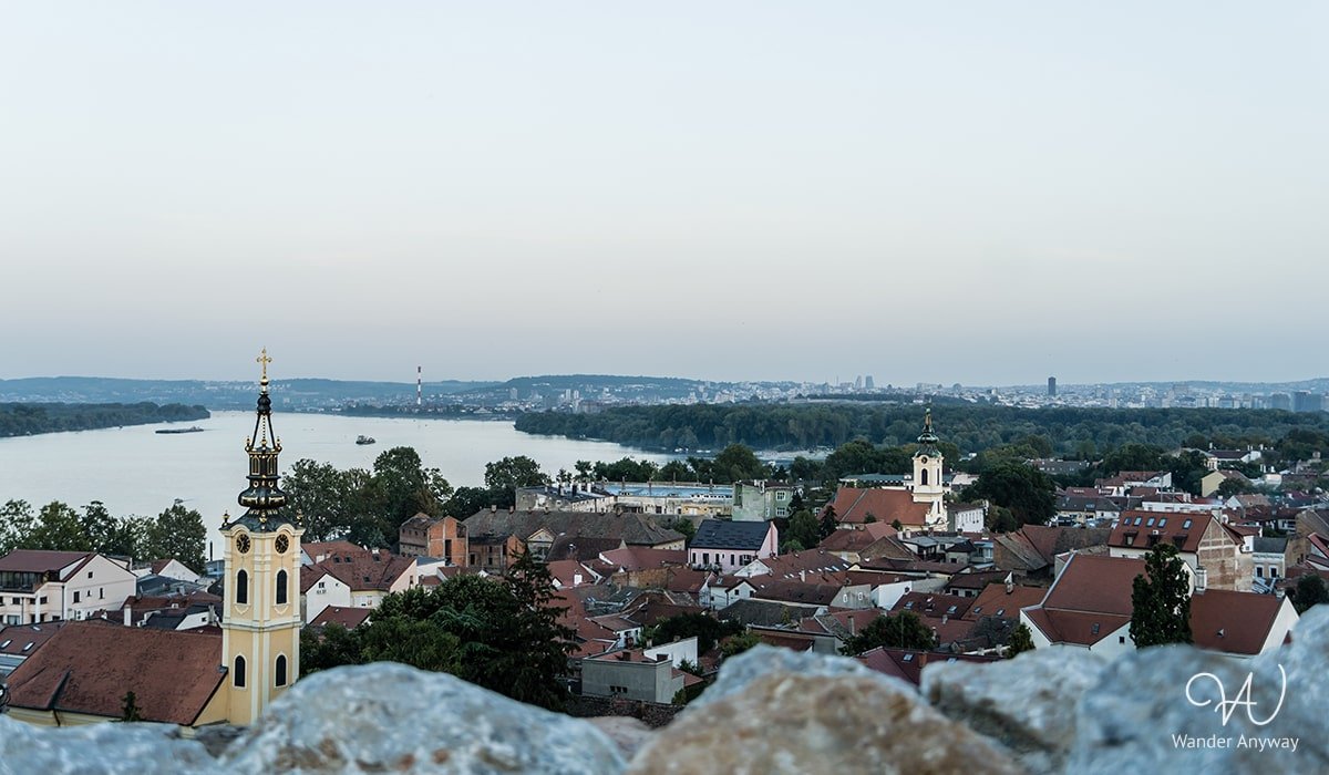 Belgrade cityscape at dusk
