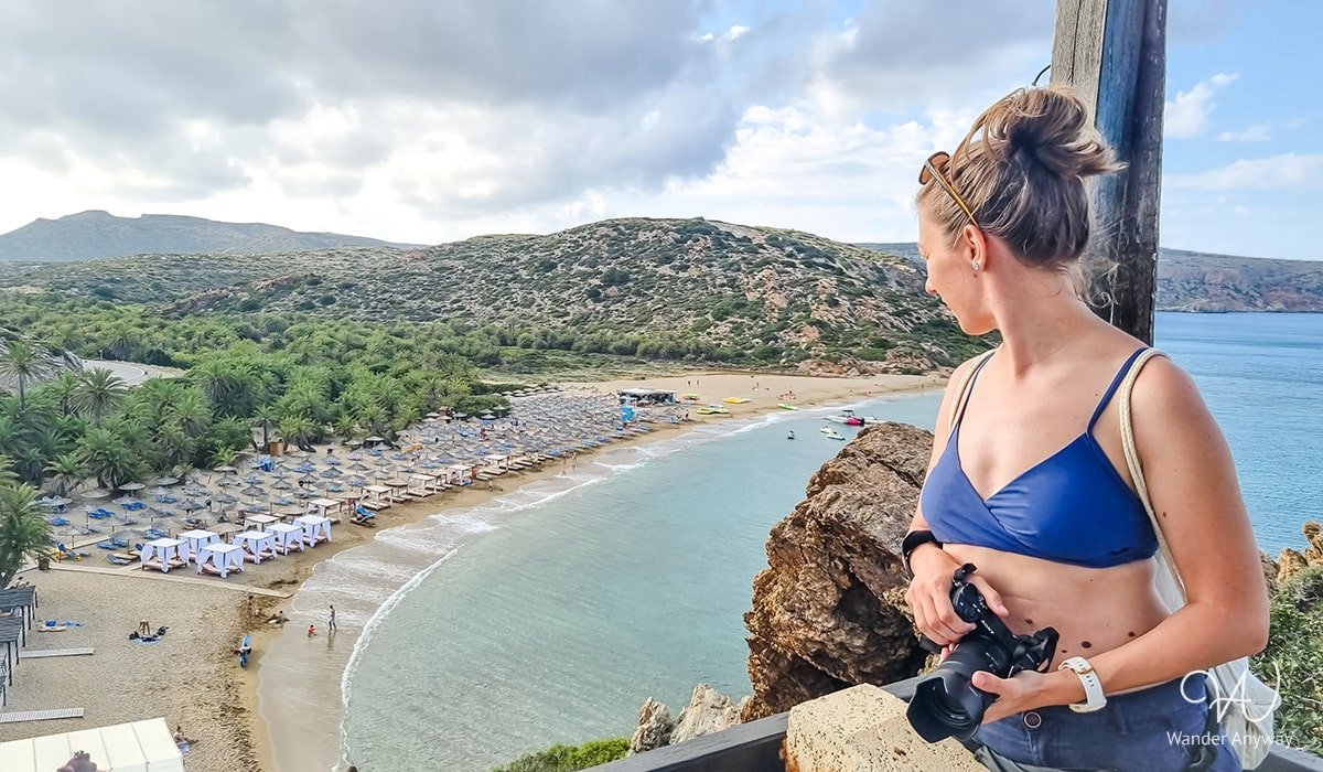 Hiking trails offering stunning views of Vai Beach and the palm forest