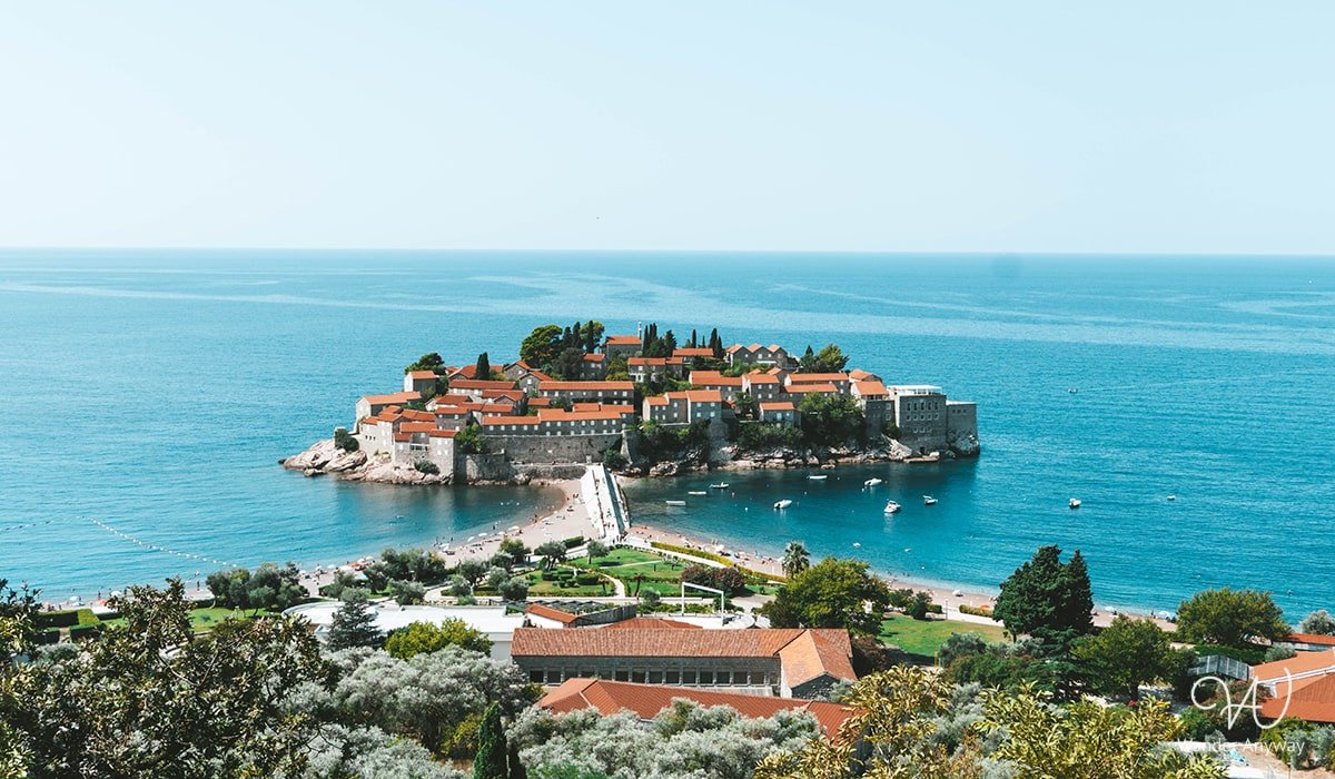 Luxurious Aman Sveti Stefan resort perched on a picturesque islet