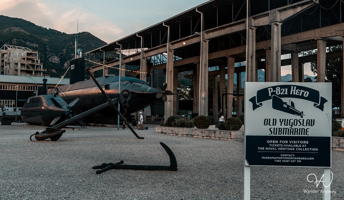 Yugoslav navy submarine in Tivat