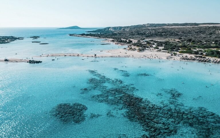 Capturing the beauty of Elafonisi Beach with a drone
