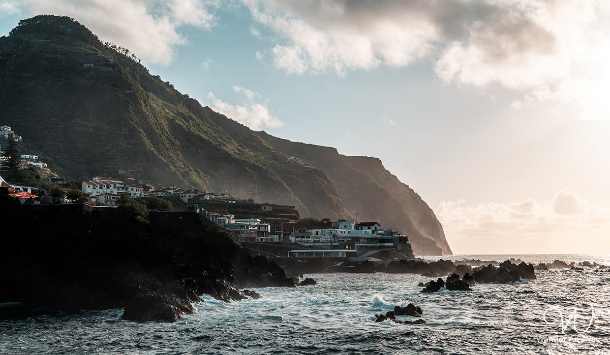 Porto Moniz coastal pools with volcanic formations