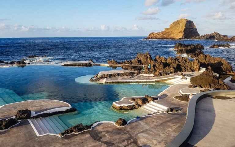 Porto Moniz natural swimming pools in volcanic setting