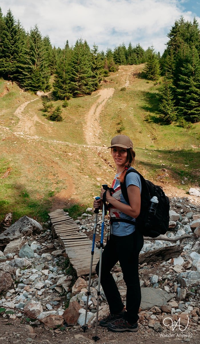 Wooden bridge on the Horses' waterfall trail