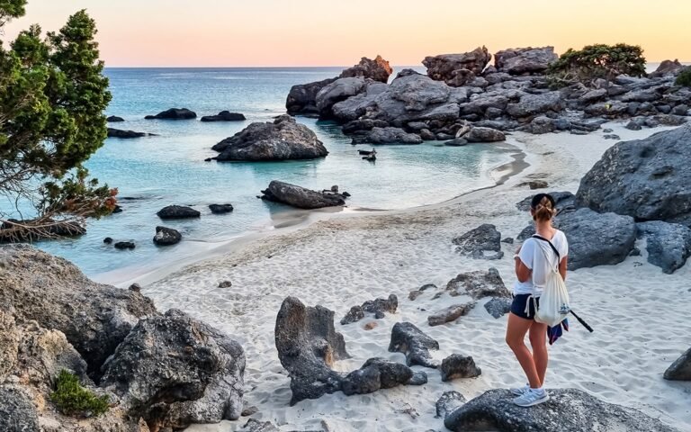 Sunset at one of Crete's best beaches