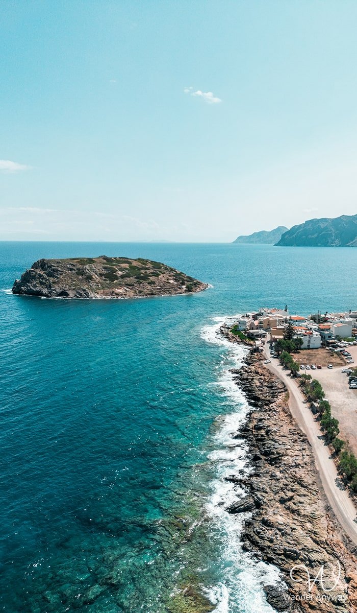 Aerial view of Mochlos in Lasithi region