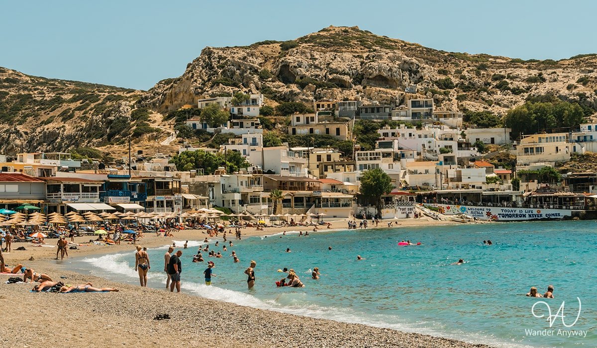 Matala Beach in Heraklion, Crete - blending vibrant history and crystal-clear waters. (Beaches to Discover in Rethymno and Heraklion)