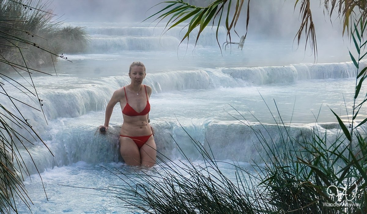 Layers of limestone pools filled with thermal water