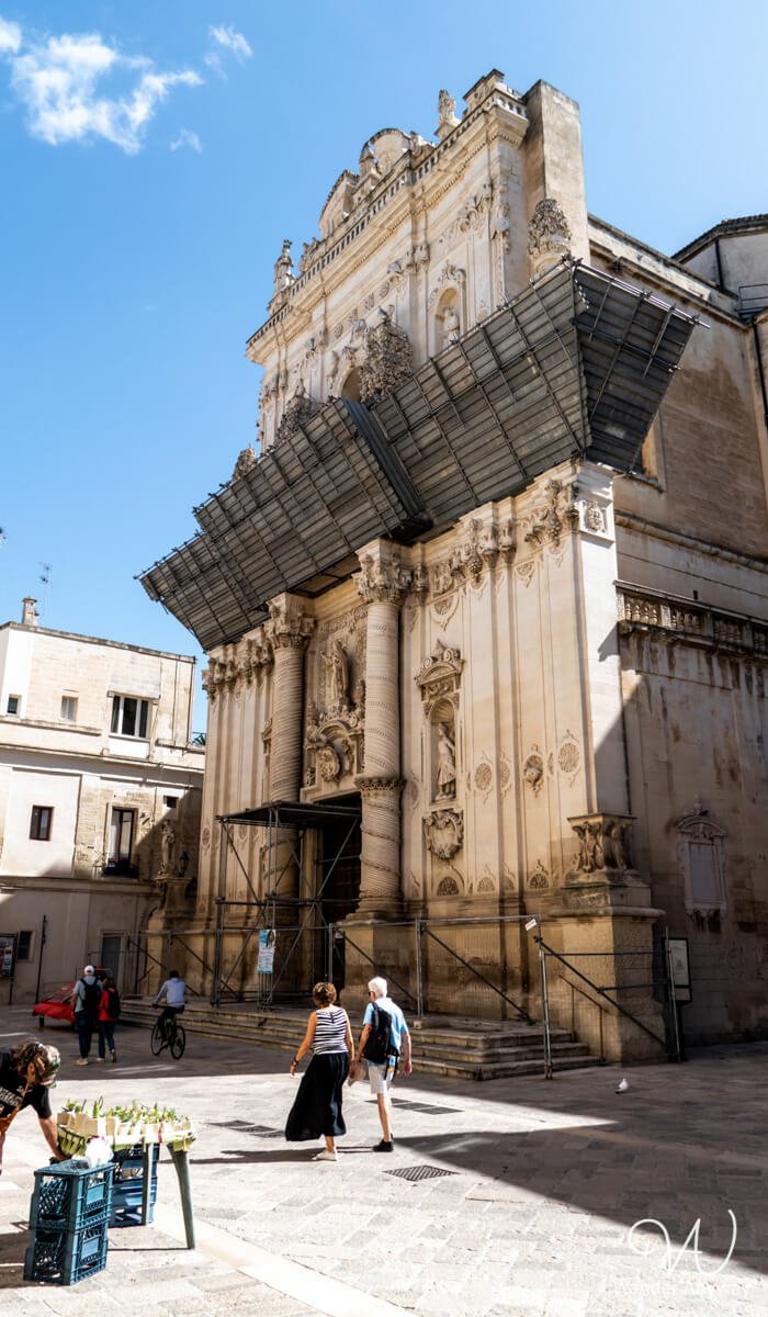 Lecce’s Basilica del Rosario, a quiet yet stunning Baroque church offering an intimate look at the city’s religious heritage.