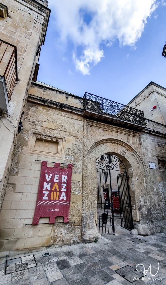 Palazzo Vernazza, one of Lecce’s oldest noble residences, blending medieval charm with refined elegance.