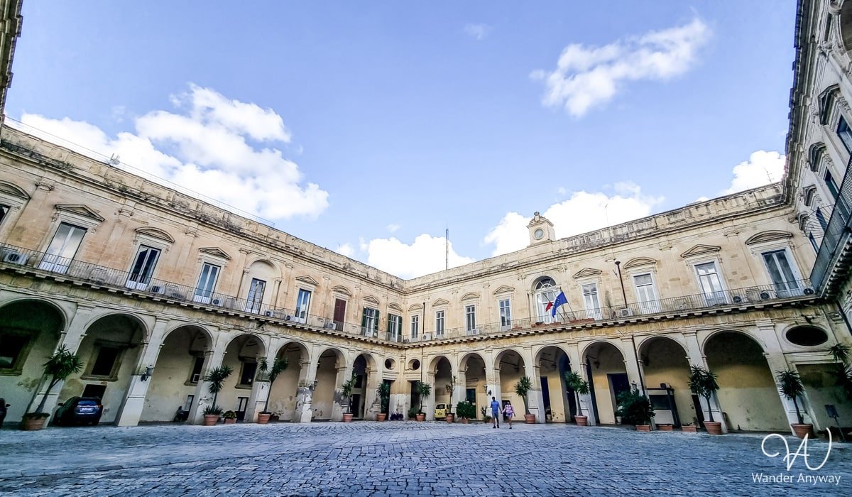 Palazzo dei Celestini, an architectural landmark in Lecce known for its grand symmetry and elegant facade—among the Top Things to Do in Lecce.