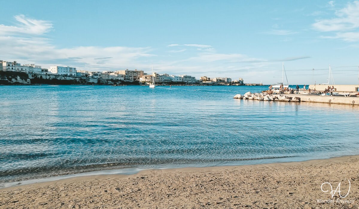 A peaceful cove at Spiaggetta del Molo, perfect for families visiting Otranto.