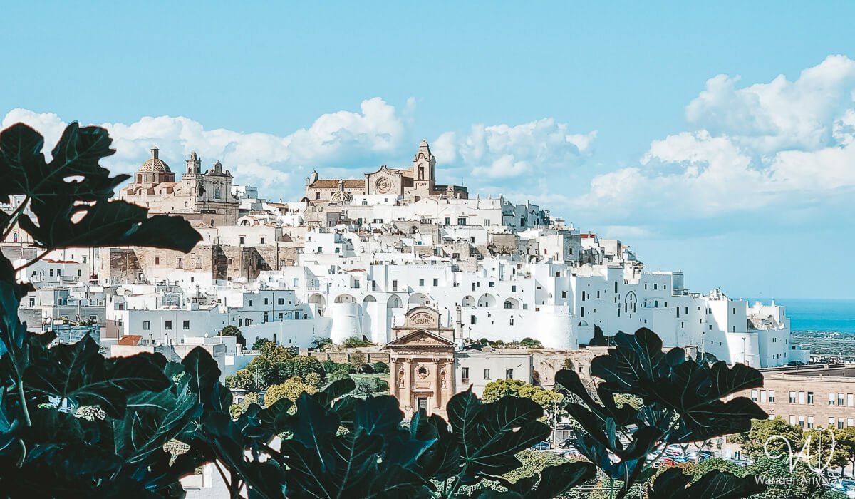 Panoramic view from Corso Vittorio Emanuele II in Ostuni 
