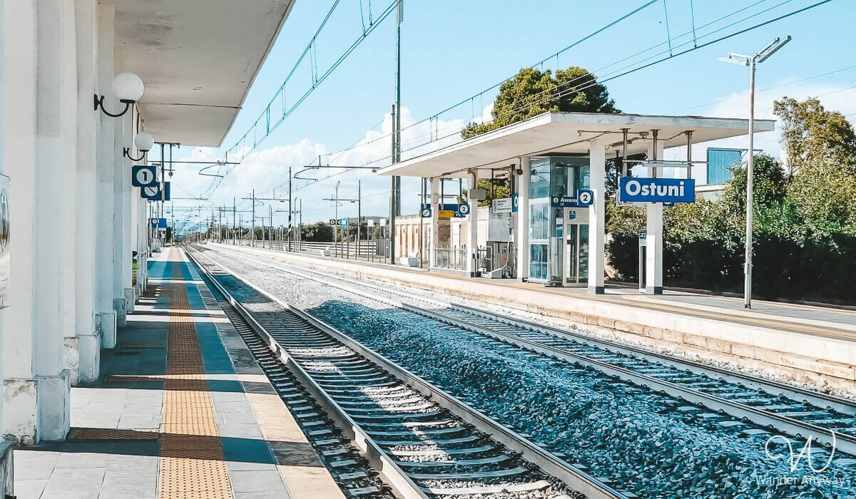 Arrival at Ostuni train station, a key stop in how to get from Bari to Ostuni by train
